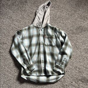 NWOT Kids Levi’s Plaid Hooded Shirt - XL